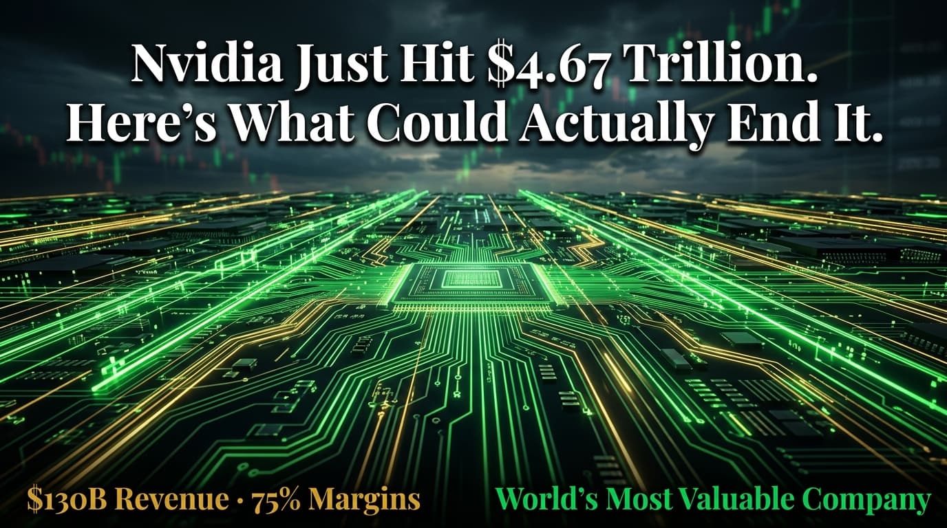 Nvidia Is Now Worth $4.67 Trillion. Here's What Could Actually Break the Run.